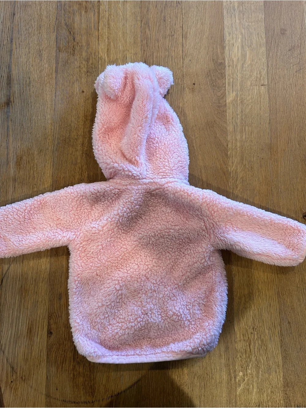 okie dokie Pink Plush Faux Fur Baby One-Piece